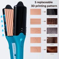 Plancha de pelo con imagen 3D 5 EN 1, herramienta eléctrica de impresión con 5 Placas diferentes, con relieve 3D, temperatura ajustable 5 niveles - details 0