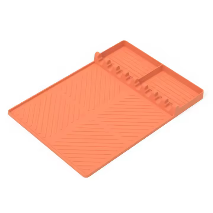 Alfombrilla De Silicona Para Barbacoa Protector Antipolvo Y Limpieza Placa De BBQ Almohadilla De Horno Soporte De Aceite Accesorios De BBQ Al Aire Libre - 1