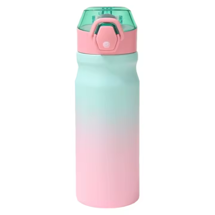 Botella de Agua Deportiva de 550ml  Sin BPA  Boquilla para Deporte  Con Texto Motivacional  Botella Agua Prueba de fugas, Botella Deportiva Tritan de Plástico Sin BPA, Botella Motivacional  para Hogar y Exterior termo (LD550) - 1
