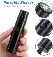Máquina de afeitar eléctrica recargable Rotary Razor portátil Cara máquina de afeitar impermeable Mini Beard máquina de afeitar para hambres Húmedo Seco afeitado - details 1