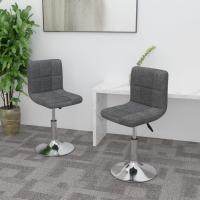 vidaXL Sillas de comedor giratorias 2 unidades tela en color Gris claro/Crema/Taupé y más | cómodas modernas ergonómicas para comedor cocina salón hogar - details 3