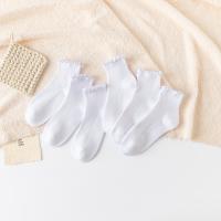 6 Pares De Calcetines Estilo Japonés Moda Casual Para Mujer Harajuku Con Volantes Y Colores Sólidos Calcetines De Algodón Tubo Medio - details 5