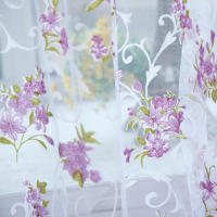 Cortinas Transparentes De Voile Con Estampado De Flores Para Cocina Sala De Estar Dormitorio Tratamiento De Ventana Decoración Del Hogar Translúcidas Y Ligeras Para Ambiente Moderno - details 27
