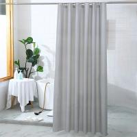 Cortina De Ducha Impermeable PEVA Ecológica Con Gancho Estilo Moderno Sólida Transparente Para Baño Decoración De Hogar - details 5