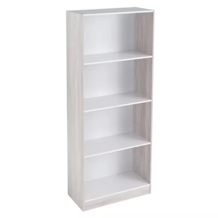 Lola Home Librería de 3 estantes de madera MDF blanca  de 60x29x147 cm - 1