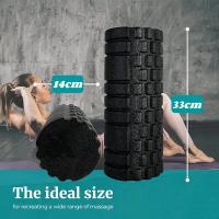Roller De Masaje De Espuma Para Fitness 33cm Alto Densidad EPP Terapia Muscular Pilates Ejercicios De Gimnasio Uso Doméstico Negro - details 1