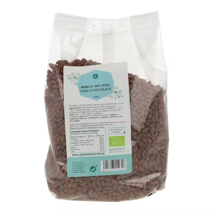 Arroz Inflado de Chocolate ECO Planeta Huerto 300 G - Alto Nivel de Energía - 1