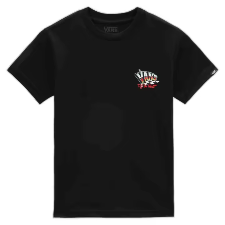 Camiseta de Manga Corta Vans  para niños en color negro - 1
