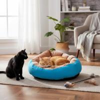 COTTECOTA-Cama para Mascotas 50 cm – Cama Suave y Acolchada para Gatos y Perros Pequeños, Descanso Cómodo y Seguro para Interior - details 1