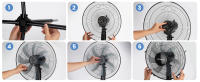 Aigostar Ventilador de Pie Silencioso con 7 aspas, diámetro 43 cm, oscilación de 70°, 3 velocidades y altura ajustable de 108 a 130 cm. Ideal para dormir. - details 6