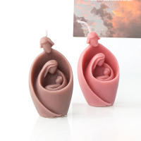 Molde De Silicona 3D Para Vela Mom Con Bebé Virgen Mold De Cera Y Resina Figura Humana Regalos De Arte Abstracto Familiar - details 5