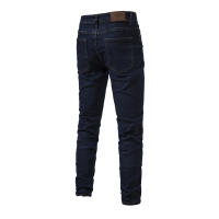 Pantalones rectos microelásticos informales de moda lavados de mezclilla personalizados para hombres nuevos de primavera y otoño - details 4