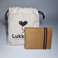 Cartera de piel auténtica para hombre con diseño distintivo de la bandera de España (cinta de cierre) - Fabricada a mano en España - Presentada en bolsa de tela estilo saco - Calidad garantizada | Regalo Especial. Lukkalia - Kids and Us / LKKCME1 - details 2