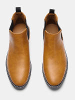 Botas Chelsea Retro Para Hombre 2024 Comodidad Moda Cuero Sintético Botas De Tobillo Encima De La Rodilla Material De Suela TPR - details 11