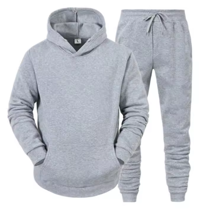 Chaqueta De Punto Cálida Y Suave Con Cordón Y Bolsillos Grandes Para Hombres Pantalones Casuales Para Exteriores - 1
