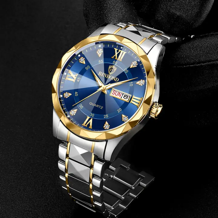 Reloj De Negocios Para Hombre Resistente Al Agua 30M Con Calendario Y Fecha Reloj De Cuarzo De Acero Inoxidable Con Zafiro Regalo - 1