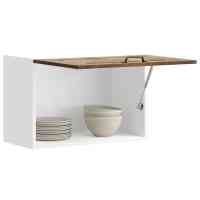 vidaXL Armario de pared para cocina Kalmar madera de ingeniería negra en color Negro/Gris hormigón/Gris sonoma y más | almacenamiento funcional diseño moderno para baño dormitorio sala - details 7