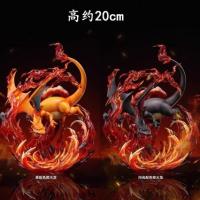 Figura De Acción Anime Pok É Mon Dragón Negro De Fuego 20cm Modelo Estatua Decorativa Para Museo Mágico In-Stock Para Jóvenes De 14 Años Y Más - details 0