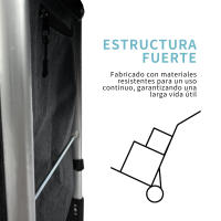 NQT Carrito de Compra Plegable Aluminio con Bolsa Térmica en Interior Impermeable con 2 Ruedas Desmontable - Carro del Mercado Capacidad 50 litros para Alimentos 96x35x24cm/ Gris - details 3