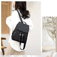 Mochila De Moda Para Mujer Color Sólido Vintage Bolso De Hombro Mini Viaje Multiusos Mochilas Escolares Para Niñas - details 1