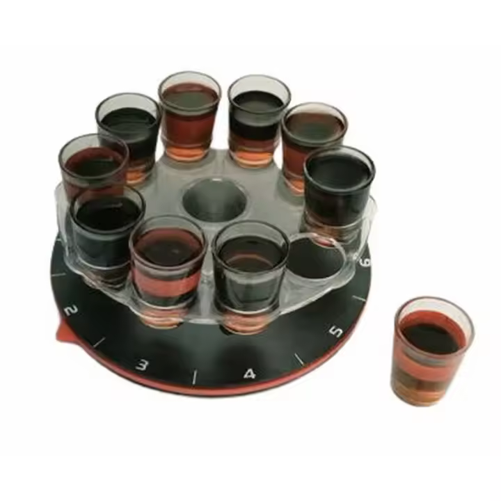 Gerimport Juego de Ruleta con 10 Chupitos para Fiestas - 1