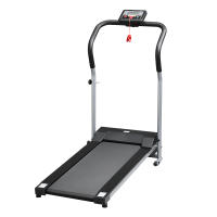 HOMCOM Cinta de Correr Plegable Cinta de Andar Eléctrica Velocidad de 1-10km/h con Pantalla LCD Botón de Emergencia y Carga Máx. 110 kg para Fitness Hogar Oficina 122x62,5x119 cm Plata y Negro - details 0