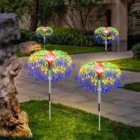 4 Pcs Luces Solares Para Jardín LED Fuegos Artificiales Sensor Exteriores Luz Solar Decorativas Para Paisaje Acera - details 3