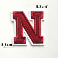 1PC Parche Bordado De Alfabeto Inglés Rojo A-Z Aplicación Para Ropa Bolsos Chaquetas Decoración De Iraón DIY Manualidades - details 14