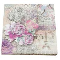 20 Piezas De Servilletas De Papel Impresas Con Rosa Para Decoración De Eventos Y Fiestas Tamaño 33cm*33cm Decoupage Desechable Estilo Dobby - details 5