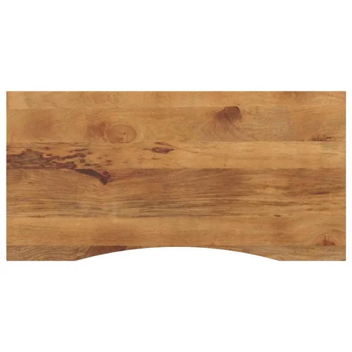 vidaXL Tablero escritorio con curva madera mango rugosa 120x50x2,5 cm - 1