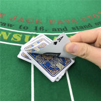 2pcs/Lote Tarjetas De Poker Texas Hold'em Impermeables En PVC Plástico Juego De Mesa Nariz Estrecha Tamaño 2.28x3.46 Pulgadas - details 4