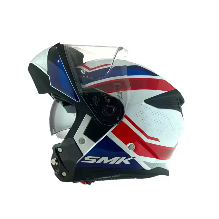 SMK Helmets Casco Modular GULLWING SUPERTOUR Blanco Azul y Rojo Homologación 22.06 con Doble Visor P/J - 1
