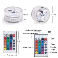 Lámparas Submersibles LED Para Agua IP68 Impermeables Decorativas Para Piscina Luz De Ambiente Para Noche De Boda Y Fiesta - details 2