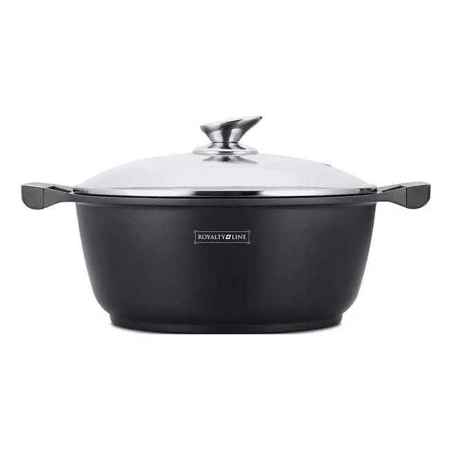 Cacerola con tapa de cristal antiadherente de Inducción 34 cm RL-BS34M - 1