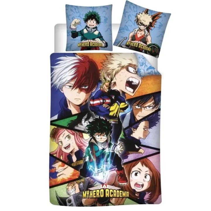 Funda Nórdica Aymax Reversible My Hero Academia para Cama de 90 o 105cm Microfibra, Medida 140x200 cm, más 1 Funda Cojín 63x63cm - 1