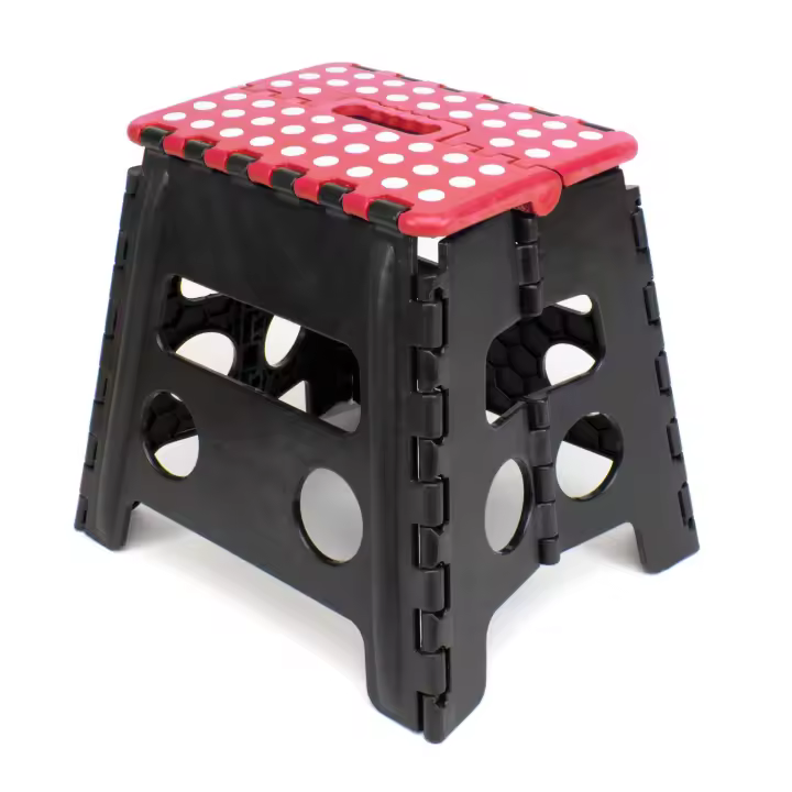 Taburete Plegable Multiusos The Secret Home - Escalera Antideslizante PVC - Reposapiés para Niños - 150 Kg Soportados - Interior y Exterior - 1