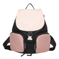 Mochila pequeña y sencilla de ocio para mujer, estilo nuevo de verano, mochila de color contrastante a la moda para estudiantes universitarios, bolso de viaje de ocio. - details 1