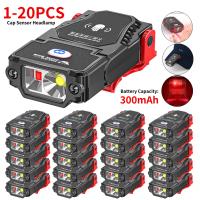 Lámpara Frontal De Cabeza Mini LED Sensor Recargable USB Con Ángulo Ajustable Para Camping Y Trabajo Luz De Trabajo Con Clip Para Gorra - details 0