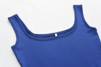Nuevo Vestido Casual Para Mujer Verano 2024 Color Sólido Con Tirantes A-Line De Rodilla Polyester Sin Estirar Estilo Clásico - details 17
