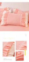 Funda De Almohada Princesa Con Volantes Múltiples Colores Cómoda Para Adultos Y Niños Tamaño 48x74cm Material Poliéster/Celulosa - details 8