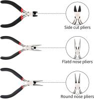 Juego de Herramientas para Hacer Joyas, 8 Piezas Kit de Herramientas Joyeria de Tijeras, Incluye Alicates, Tijeras, Pinzas y Otras Herramientas de Joyería para Fabricación y Reparación de Bisutería - details 2