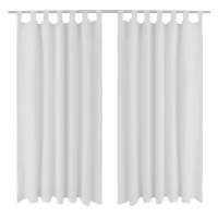 vidaXL 2x Cortinas Micro-Satinadas con Trabillas Separador 140x225 cm Color Burdeos,  Negro,  Beige y mas - details 7