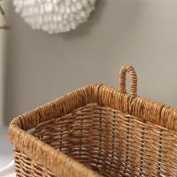 Cesta De Almacenamiento Para Jengibre Y Ajo Montada En La Pared Cesta Colgante De Plástico Tejida Para Cocina Cesta De Rattan Ecológica - details 4