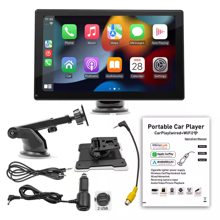 BQCC Radio De Coche 9' Pantalla IPS HD Mirrorlink Smart BT FM USB AUX TF Wireless Carplay Android Auto Estéreo Vehicular MP5 Jugador De Coche - 1
