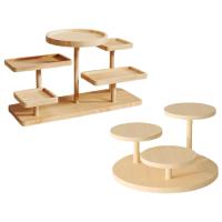 Soporte De Tres Niveles Para Pastel Múltiple Estante De Mostrador Para Fiesta En Casa Restaurante Mesa De Dormitorio Material Madera - details 1