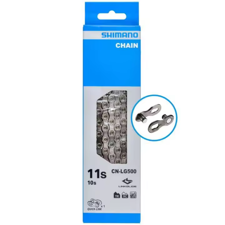 SHIMANO | Cadena LG500 Linkglide 10-11v 138 Eslabones - La cadena LINKGLIDE LG500 ofrece un cambio suave y decisivo con transmisiones LINKGLIDE de 10/11 velocidades y HYPERGLIDE de 11 - 1