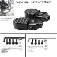 Pareja De Pedales Traseros Para Bicicleta Mini Plegables De Aluminio Antideslizantes Con Suelo Rápido Para BMX Ciclismo De Montaña Vehículos De Cruce Y Niños - details 1