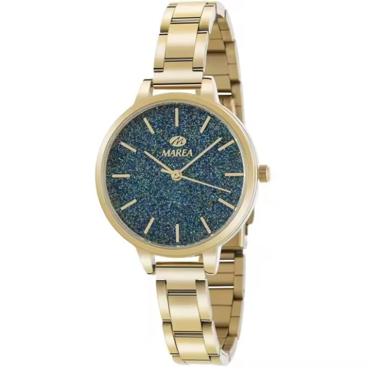 B41239/13 Reloj para Mujer con Correa Dorado y Pantalla en Verde - 1