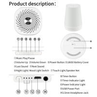 Máquina Inteligente de ruido blanco para dormir para bebés, luces nocturnas coloridas, 34 sonidos calmantes, compatible con aplicación de Control remoto - details 10
