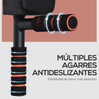 HOMCOM Barra de Dominadas de Pared con Almohadillas Barra de Pull Up de Acero Multifuncional para Fitness Entrenamiento en Casa Adultos Carga Máx. 120 kg 93x72x48 cm Negro - details 5